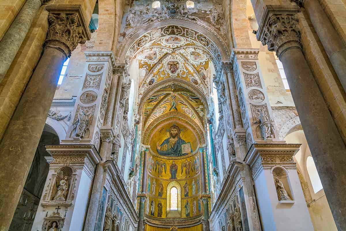 Fig 2. "Stunning golden shrine of the cathedral in Cefalù", sourced from The World of Sicily